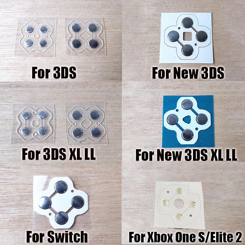 1 Pezzo di Pellicola Conduttiva in Metallo per Pulsante D-Pad per Controller Xbox One / Series S X, Switch NS, 3DS XL LL, New 3DS, 3DSXL LL