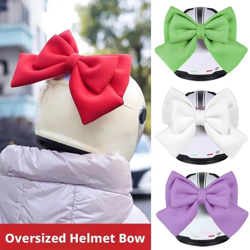 Bike helmet Decoration with bow Electric bike helmet Accessories for car body decoration Bowknot Type of suction cup for girl Wom Y1G4