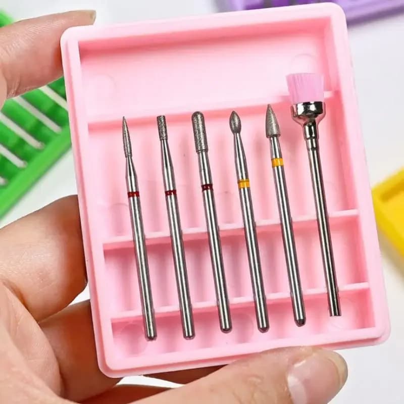 6 Pz/scancer Nail Polish Cutting Head Set Cleaning Head Used For Beauty Of Nails Deburring Gel Skin Care Automatic Polishing Machine