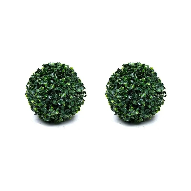 ABKO-2 Pcs Artificial Plant Topiary Ball Garden Spheres Topiary Plant Outdoor Indoor Decoration For Backyard Decor