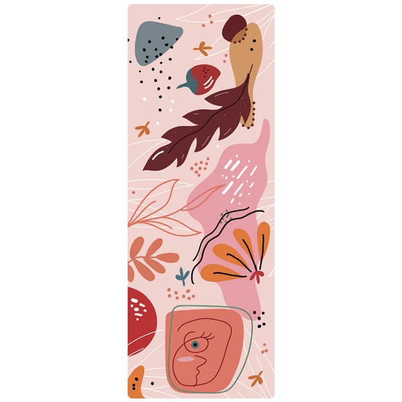 1mm Foldable Yoga Mat Suede Rubber Yoga Towel Base Non Slip Thin Yoga Mat for Travel Pilates Workout Portable Fitness Mat