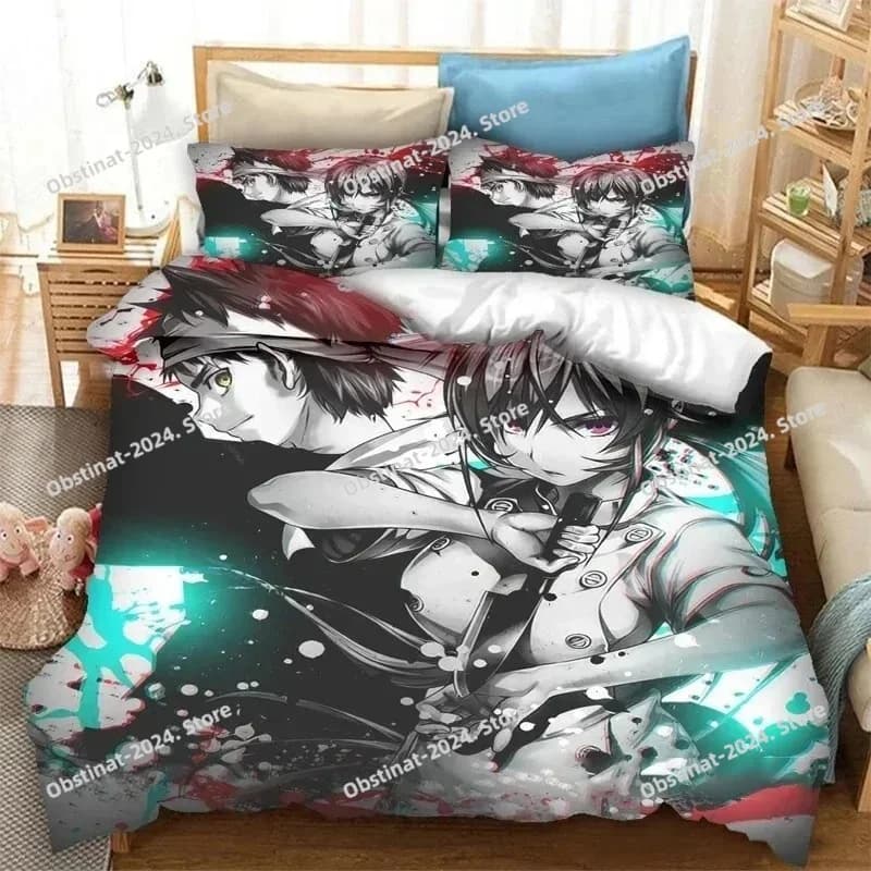 Anime 3D Food Wars! Set di biancheria da letto Shokugeki no Soma, copripiumino, piumino per camera da letto, copripiumino matrimoniale, tessuti per la casa