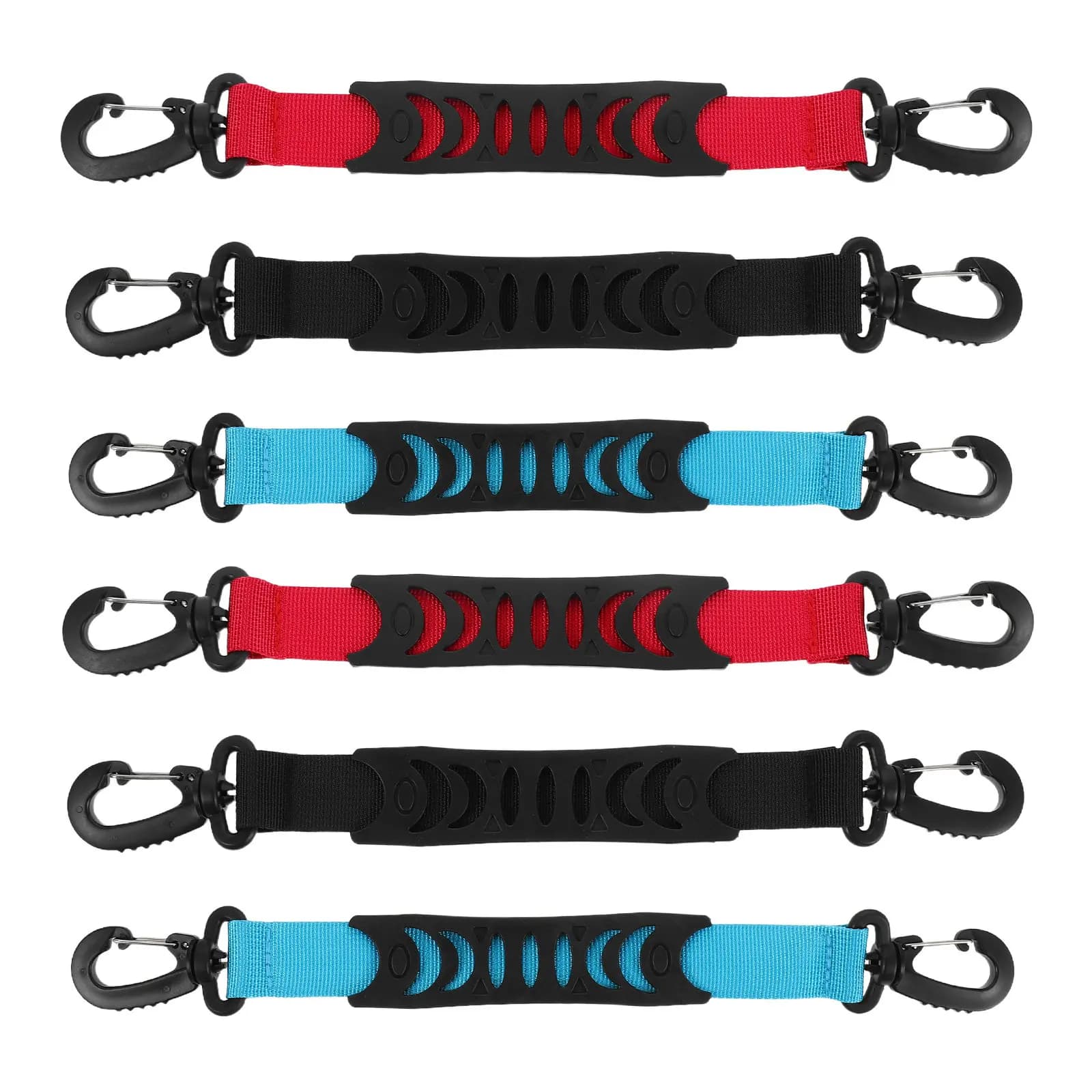 6 Pezzi Cinghie Universali per Trasporto Pattini e Scarponi da Sci con Fibbia a Sgancio Rapido, Design Tricolore Elegante per Pattini da Ghiaccio