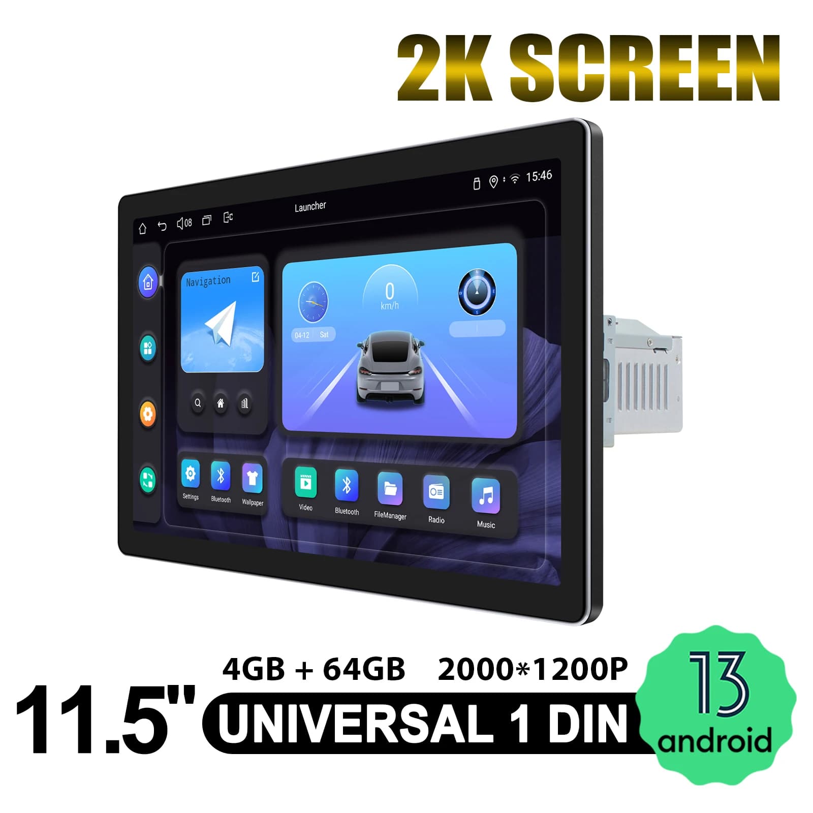 JOYING 11.5 "8G 128G Android 13.0 Autoradio Lettore multimediale stereo con Apple Carplay e uscita Android Auto e HDMI per poggiatesta