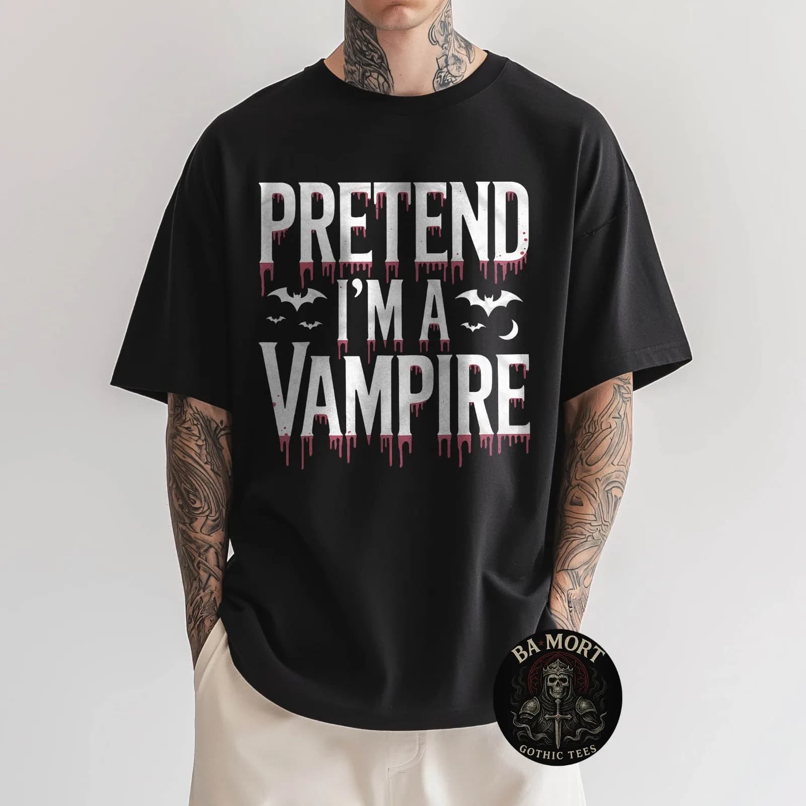 T-shirt Pretend I'M A Vampire, abbigliamento, scarpe e accessori | Uomini | Abbigliamento da Uomo | Camicie | T-shirt