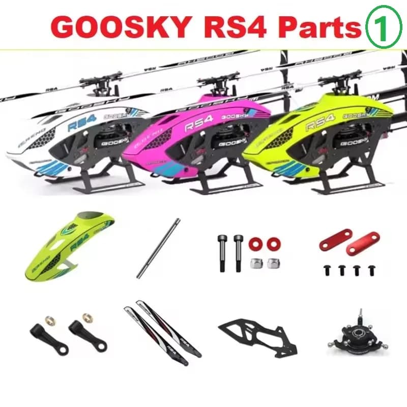 GOOSKY RS4 Elicottero RC Ricambio Motore ESC Albero Principale Pala Principale Piatto Oscillante Asta di Collegamento Albero di Regolazione Braccio di Controllo FBL (1)