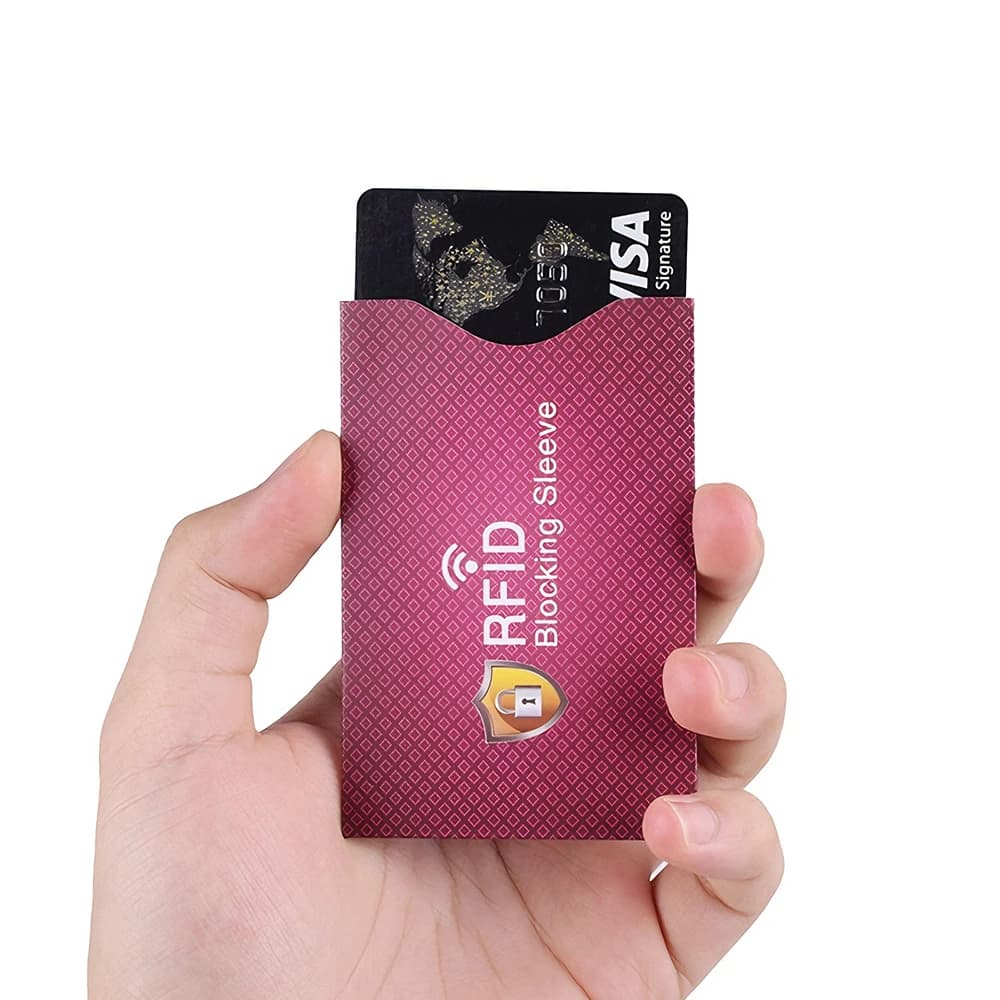 5 buste per carte anti-scansione protezione per carte di credito NFC RFID foglio di alluminio antimagnetico porta carte di credito con blocco RFID