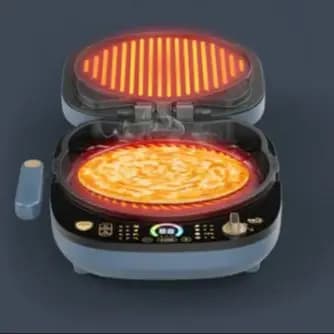 Electric baking pan household double-sided heating deepened enlarged baking pan electric frying pan detachable and washable