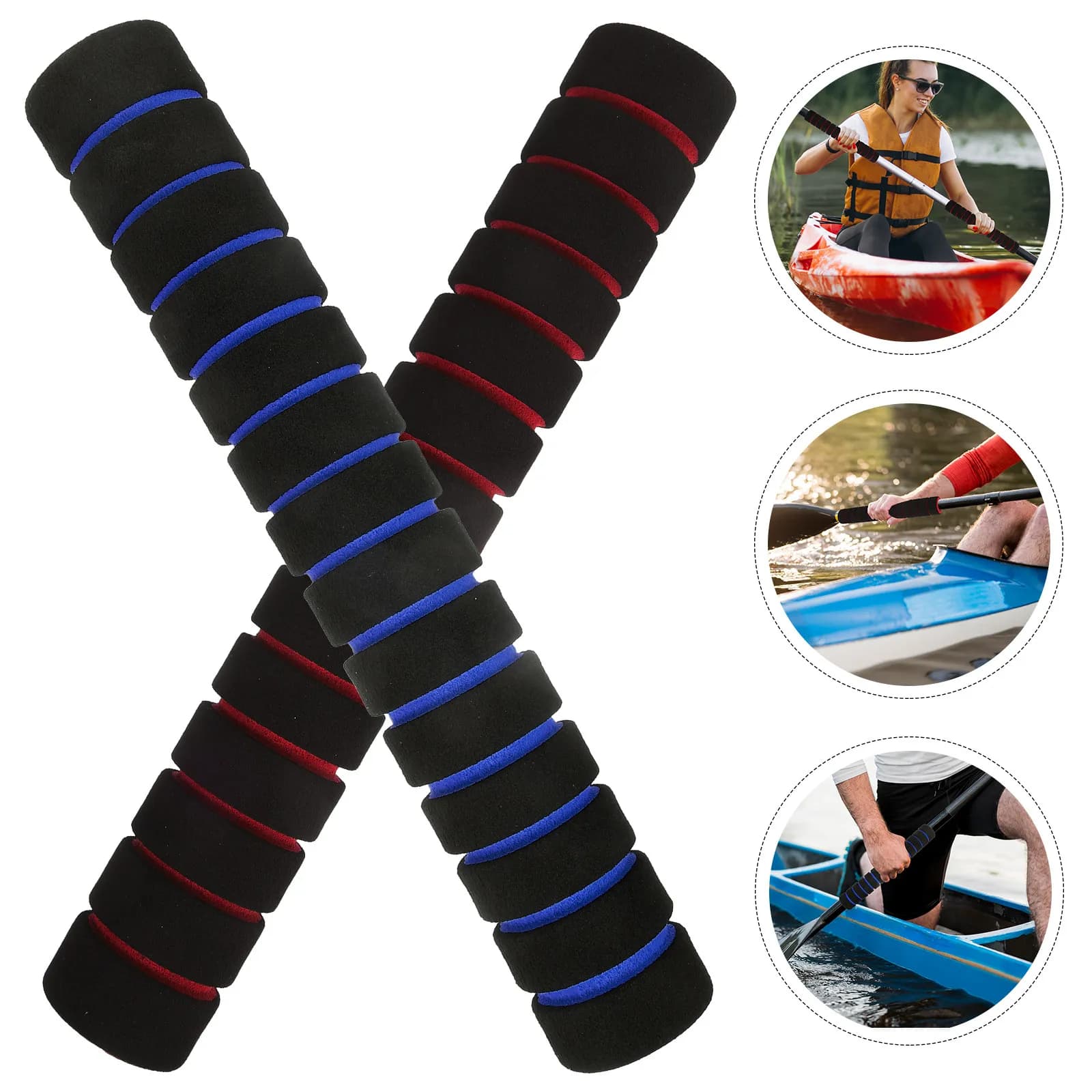 4 Pezzi Coperture Multifunzionali per Maniglie in Spugna per Biciclette, Scooter, Pagaie da Kayak, Attrezzature Fitness, Antiscivolo, Comode, Robuste, Facili da Usare