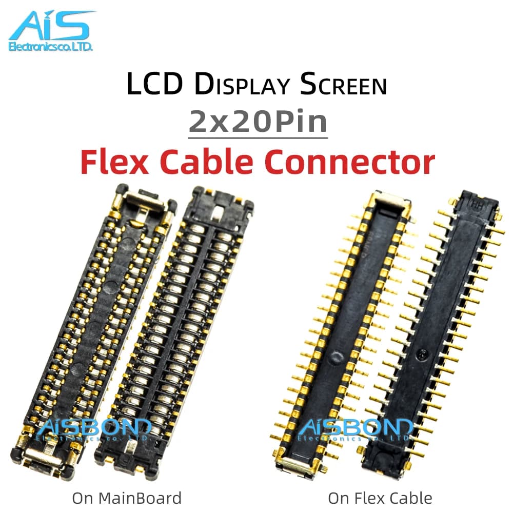 10 Pz/lotto 2*20Pin 40Pin FPC Sul Display LCD Cavo Della Flessione Connettore Clip Spina Per Samsung Galaxy A04 A045 A05 A055