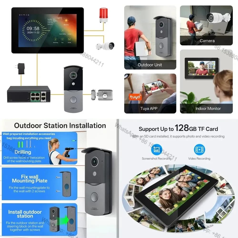 Hot Sale Engineering Project POE IP Video Smart WiFi Auto-Config Doorbell System with SIP 2.0 Connectivity