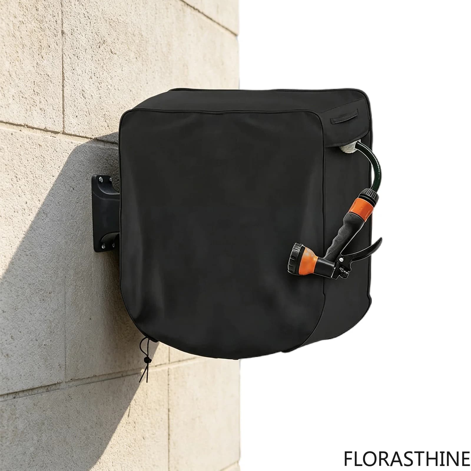 420D Hose Reel Cover Waterproof Wall Mounted Hose Protector Installation Easy Outdoor Reels Cover for Garden & Wall Mounted Tube