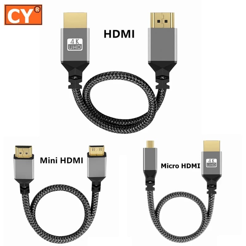 4K 60HZ TPU HDMI 1080P Micro Mini To HDMI Compatible Extension Cable for Camera PS3/4/5 Laptop TV Box Projector