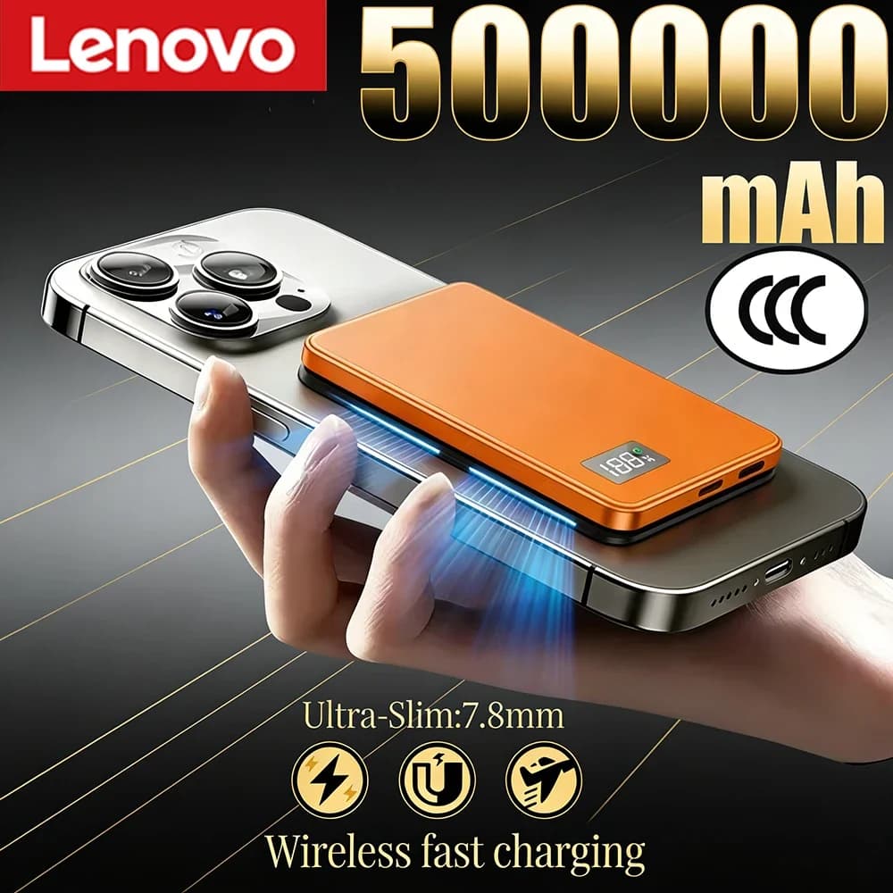 Lenovo 200000mAh PD22.5W outdoor battery with super fast magnetic wireless charging for Magsafe for iPhone Huawei Samsung