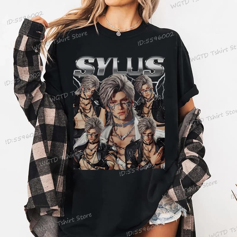 Sylus Love and Deepspace Cotton T-Shirt Vintage Streetwear Women Men Clothing Harajuku Y2k Short Sleeve Tee Loose Soft Tee Shirt