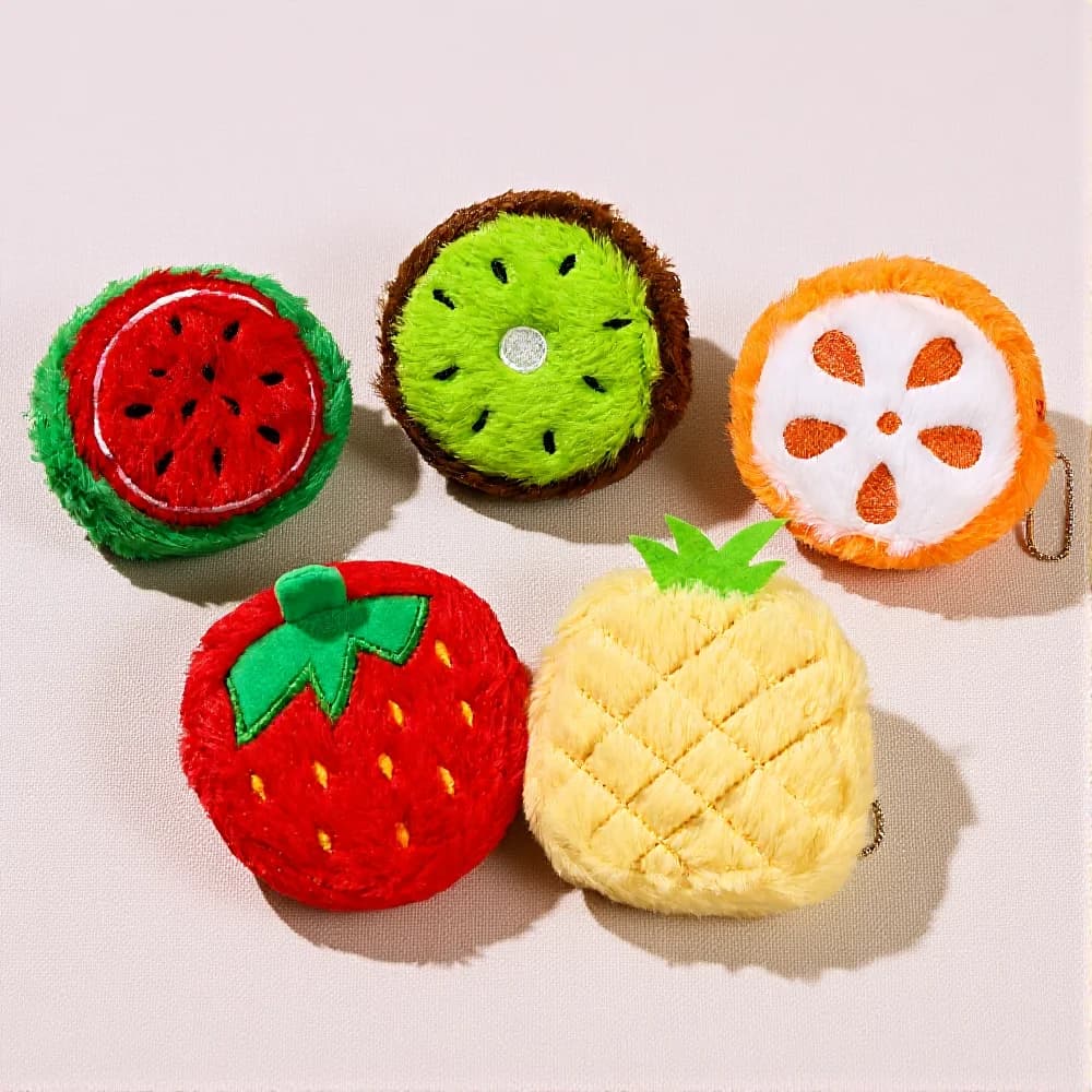 Cute Kiwi Strawberry Fruit Shape Plush Coin Purse Portable Mini Change Pouch Kids Girls Backpack Pendant Keychain Charm 2026
