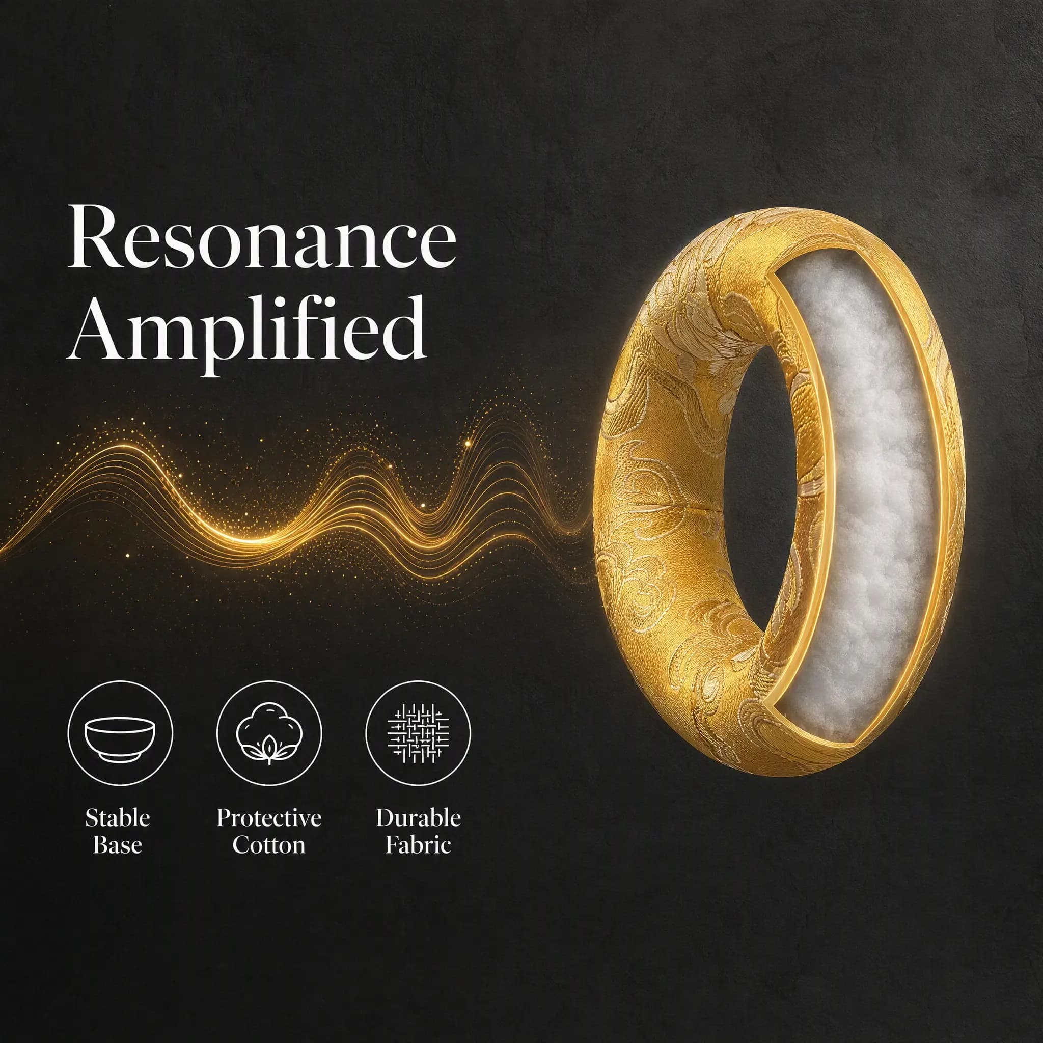 2Pcs Cotton Singing Bowl Pad Round Shape Tibetan Sound Bowl Support Cushion Scratch Protection Serene