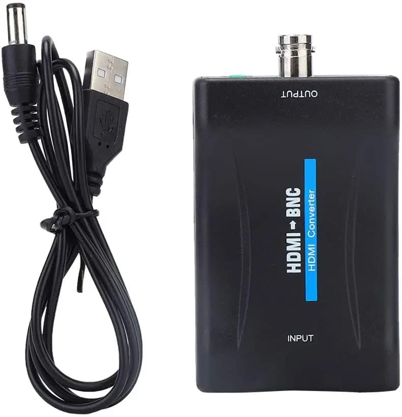 Convertitore da HDMI a BNC adattatore Video-HDMI in femmina BNC connettore coassiale scatola composita con uscita Audio da 3.5mm per Full HD DV