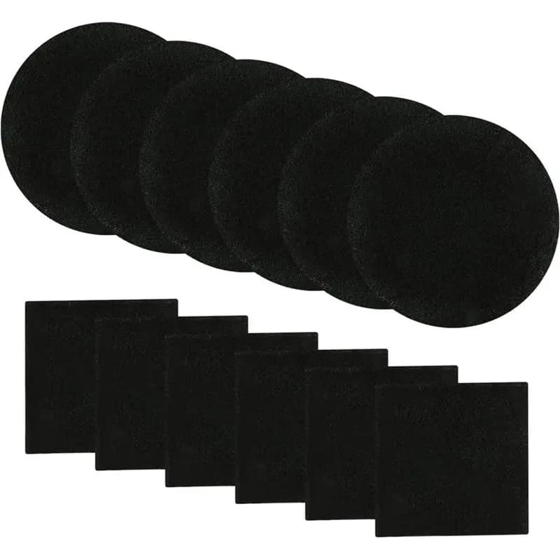 ABUI-For Kitchen Compost Bin 12 Pack Charcoal Filters-Compost Bin Filters, Round And Square