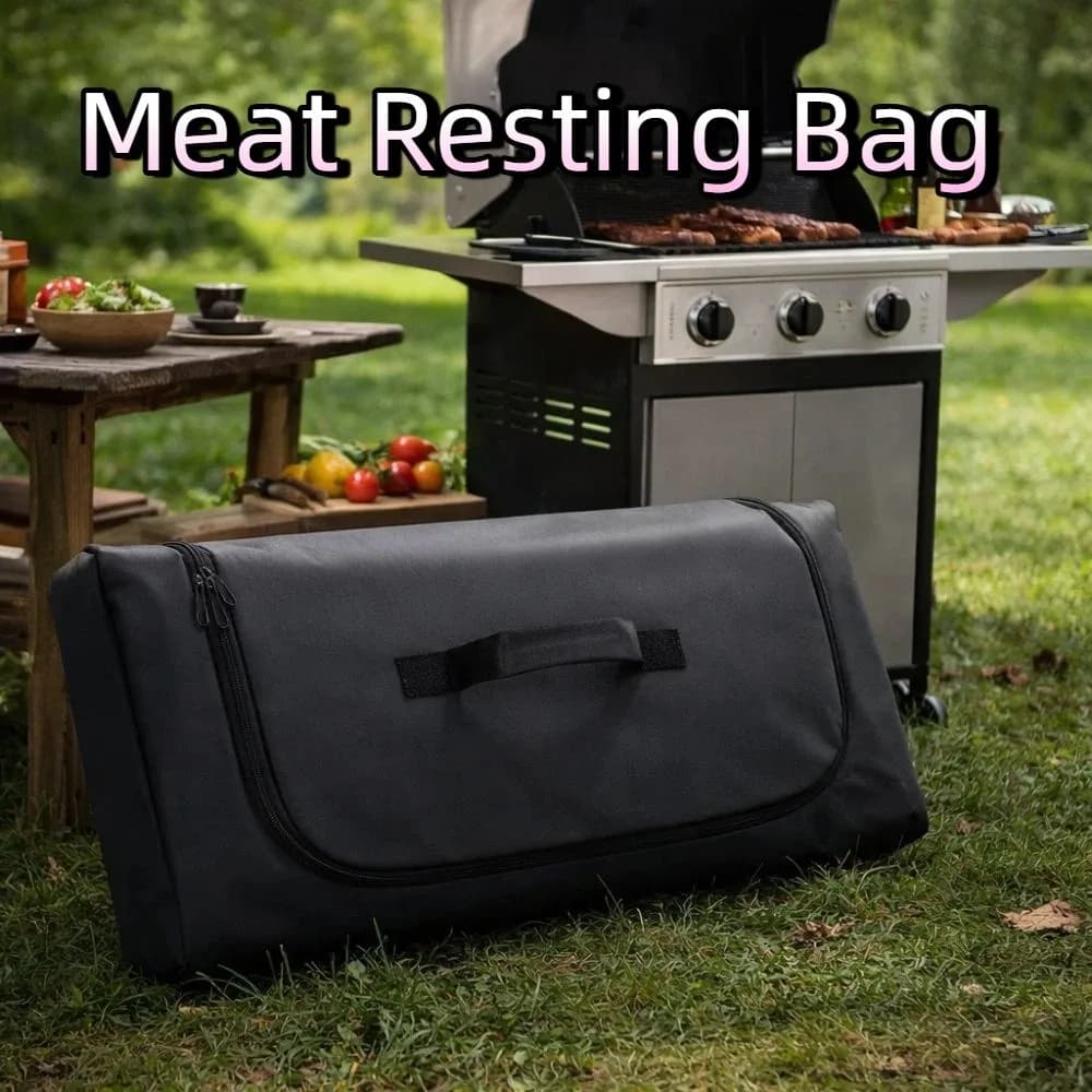 Sacchetto per riposo della carne in tessuto Oxford a prova di perdite 270 ° Coperta per Barbecue con Apertura Superiore, Riutilizzabile, Termoisolante, Borsa per Carne da Campeggio