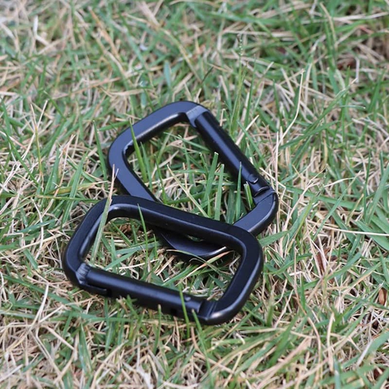 New 1PC Square-Ring Carabiner Buckles Spring Carabiners Snap Hooks Clip Keychain Outdoor Backpack Pendant Buckles Camping Tools