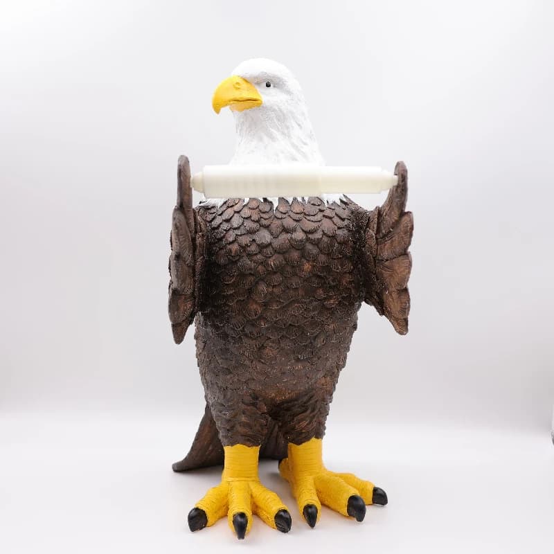 Portarotolo Decorativo per Bagno a Forma di Animale, Portarotolo Unico in Resina 3D Personalizzato a Forma di Aquila