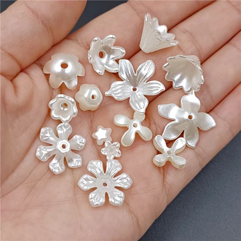 10-50pcs creazione di gioielli farfalla fiore perline sciolte ABS imitazione perle all'ingrosso fai da te per ciondolo braccialetto collana
