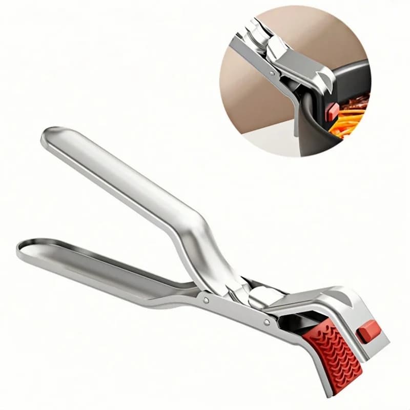 Stainless Steel Anti-scalding Clip Dish Clamp Pot Pan Gripper Clip Anti-slip and Heat-resistant Clip for Air Fryer Oven Steamer