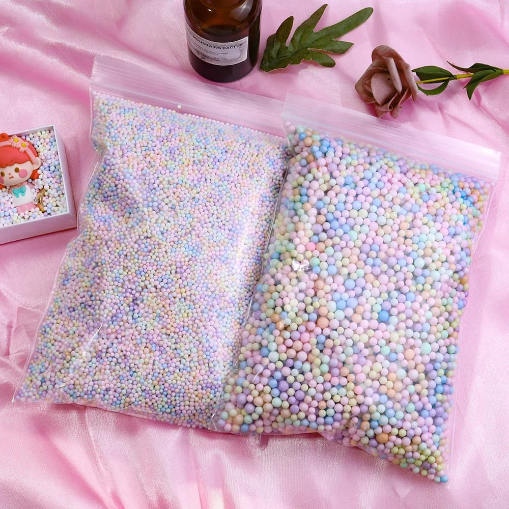 20g/packing Polystyrene Expanded Balls for Filling Bottles, DIY Accessories for Artificial Snow, Small Foam Pearls for Decoration Gift Boxes and Balloons