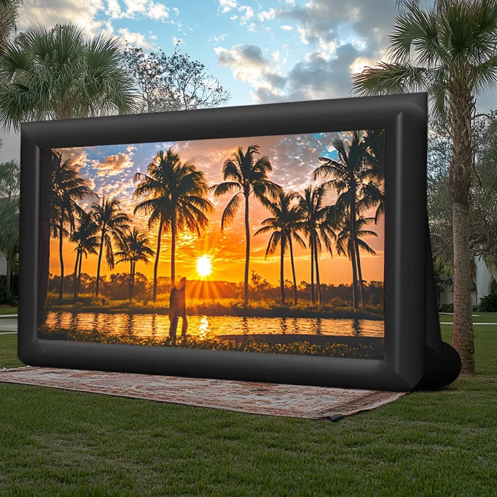 Schermi Cinematografici Gonfiabili Personalizzati per Drive-In Commerciali, Economici, per Esterni, con Proiettore