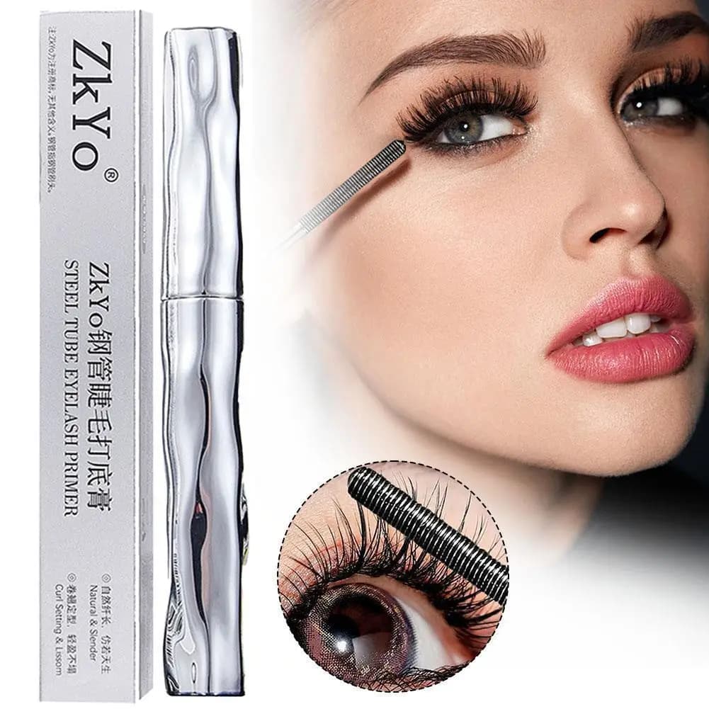 Mascara Nero Naturale con Tubo Sottile, Spazzola in Metallo, Resistente e Lavabile, per Ciglia Voluminose e Incurvate