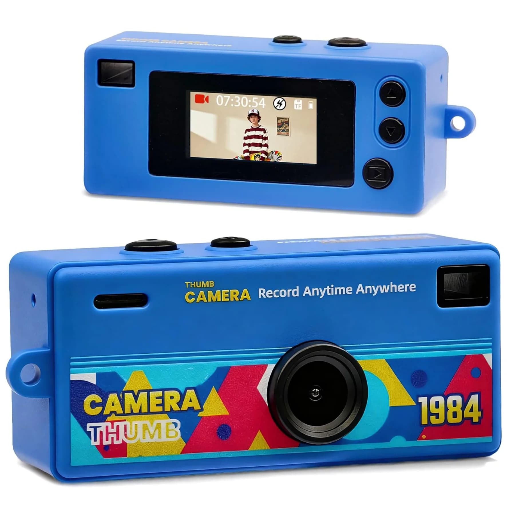 0.96-Inch 1080P Mini Digital Camera, Retro Keychain-Style Camera, Compatible with Memory Cards, Very Small Camcorder with Flash