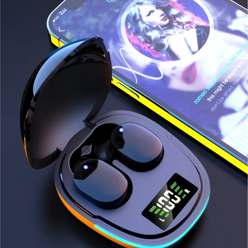 G9S Auricolari in-ear Bluetooth Cuffie wireless HiFi Riduzione del rumore impermeabile Sport Auricolari TWS con microfono Luce respiratoria