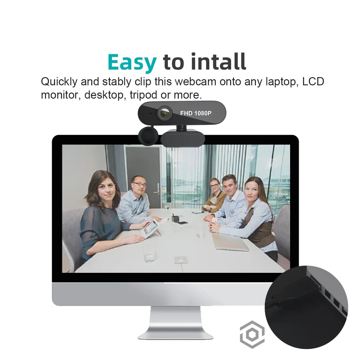 Real 1080P Noise reduction Automatic USB Focal Webcam Beauty camera for video conferencing broadcast live