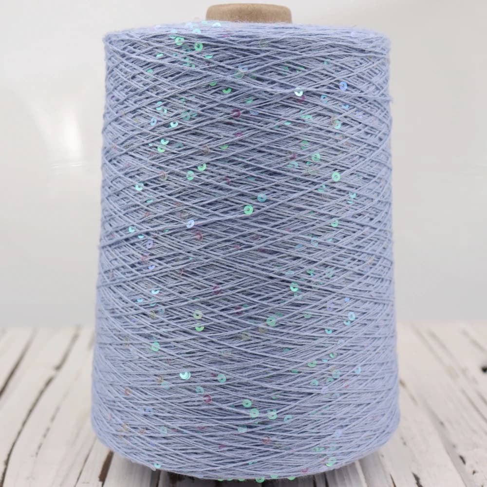 500g 4000M 3mm Filato di cotone con paillettes Decorazione lavorata a maglia fai-da-te Maglia all'uncinetto a mano GRAZIA
