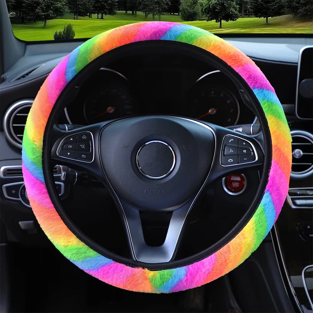 Winter Warm Women's Colorful Striped Footwear Interior accessory for 14,5-15 inch car without frame