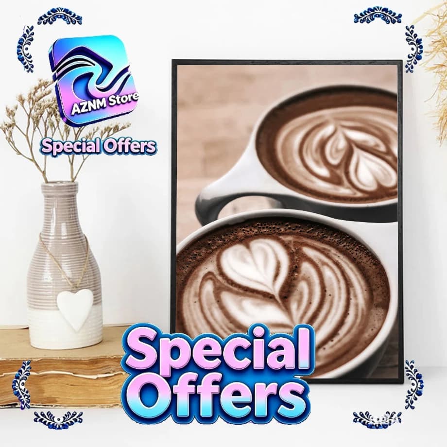 1pc frameless Canvas painting Coffee Beans Cup Baking Dessert Spice Posters Prints Canvas Painting Nordic Wall Art Pictures f