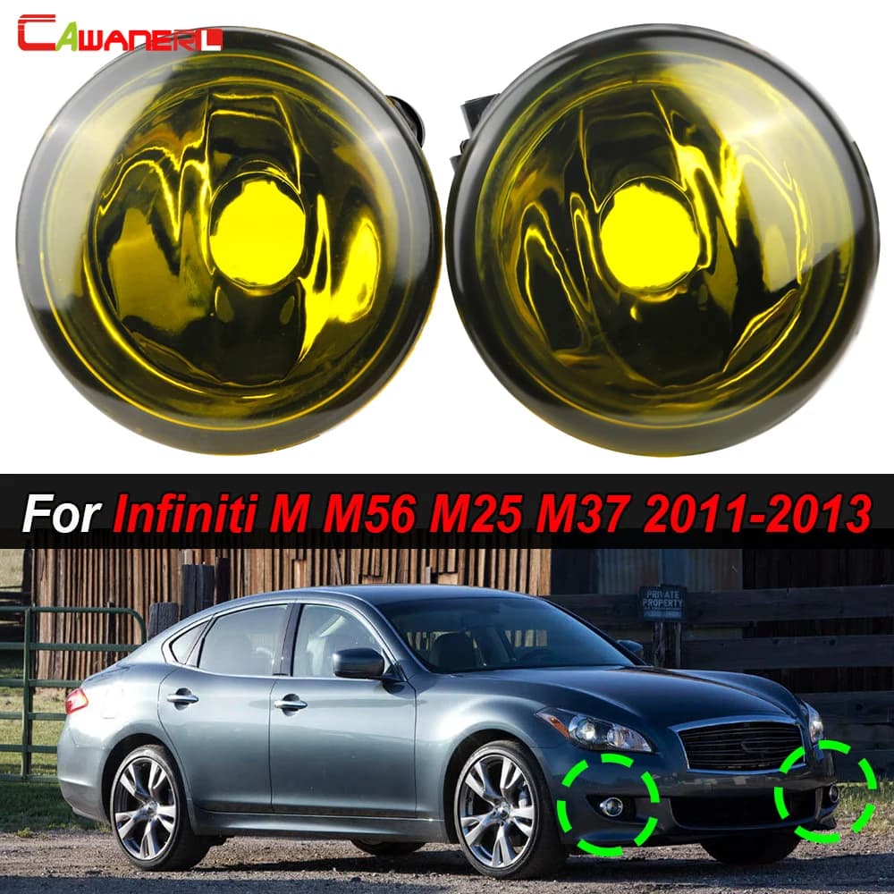 2 Pieces Auto Glass Lenten Group Fog Light For Infiniti M56 M37 M25 2011 2012 2013 2013 Light and 55W 100W LED Halogen Lamp H11
