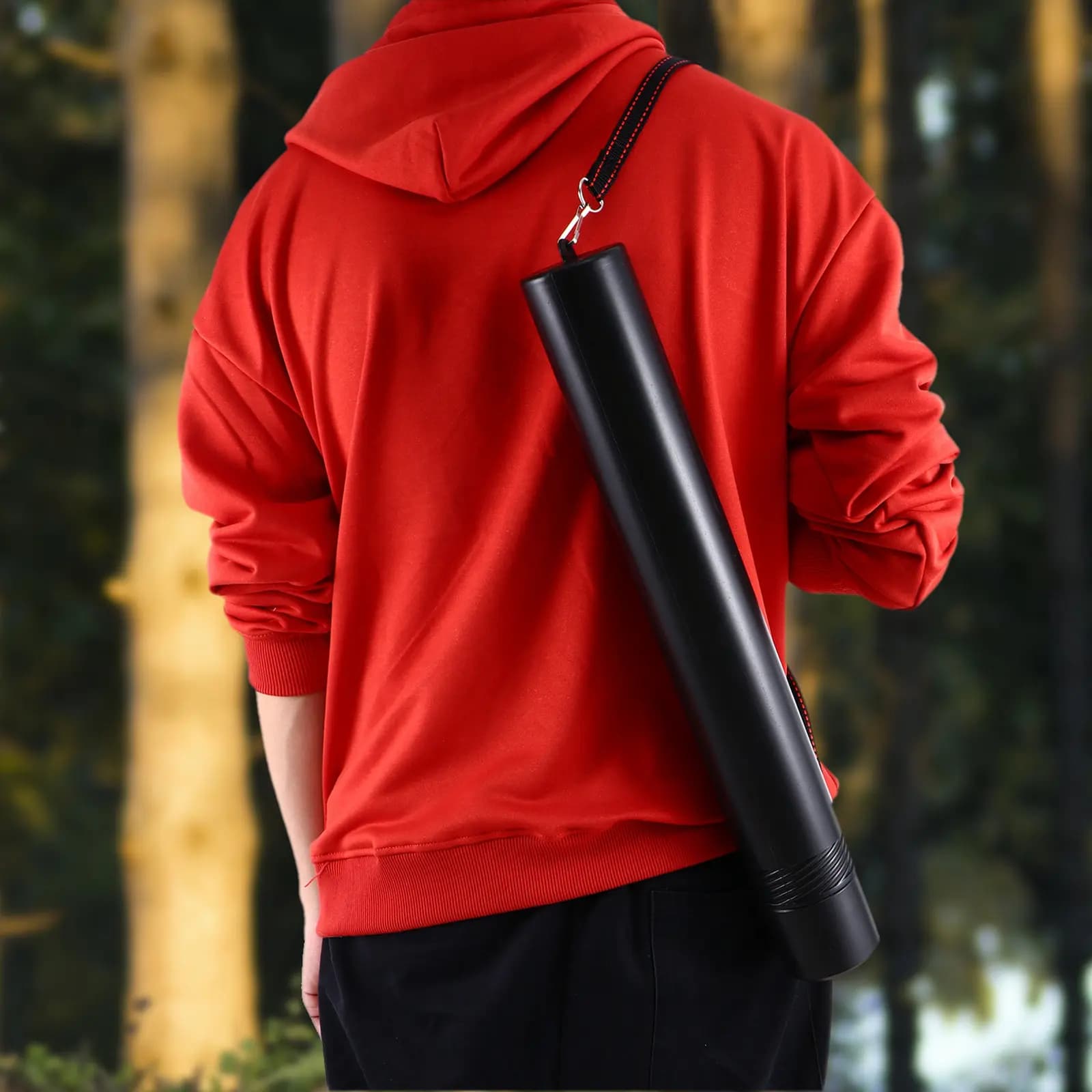 Borsa Telescopica per Frecce da Tiro con l'Arco, Portafrecce Retrattile, Borsa Nera Resistente per Accessori da Tiro con l'Arco