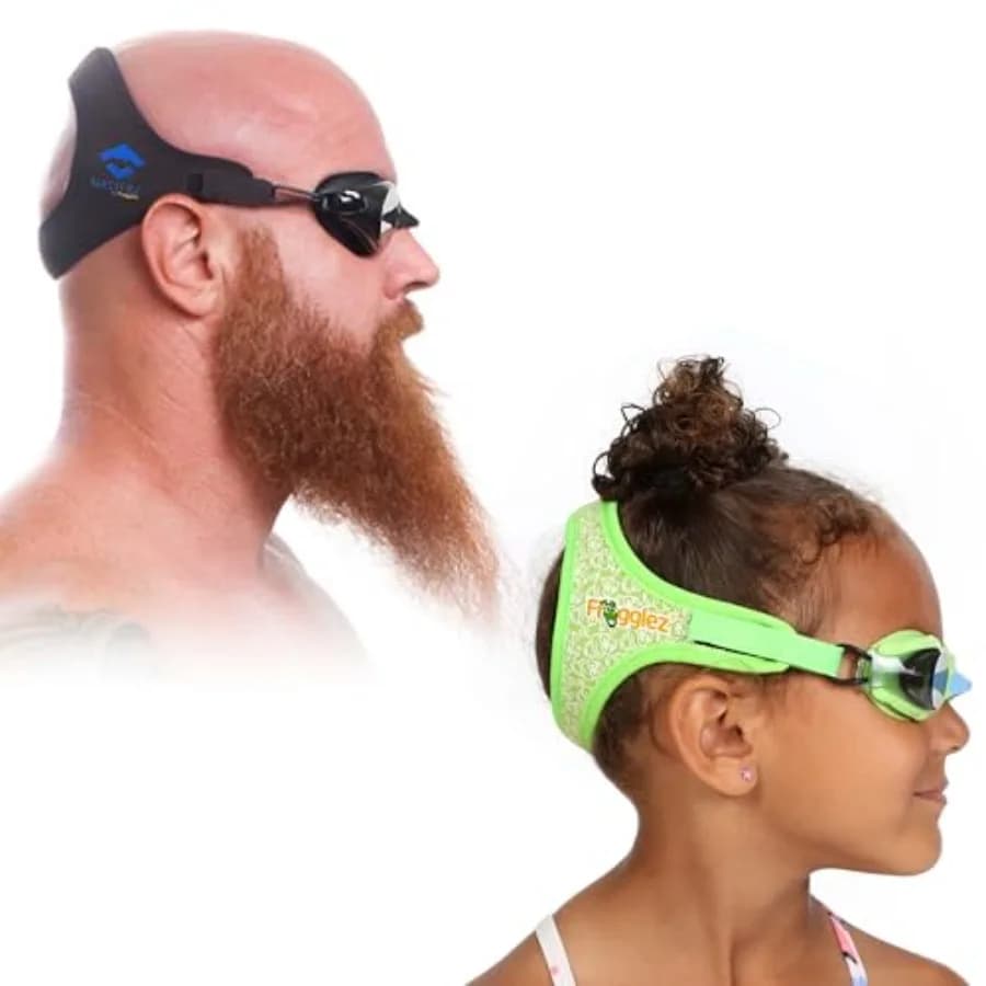 Occhialini da Nuoto Green Frog Masterz per Adulti e Adolescenti (Neri) - Set Premium con Cinturino Anti-Dolore e Lenti a Specchio Anti-Appannamento