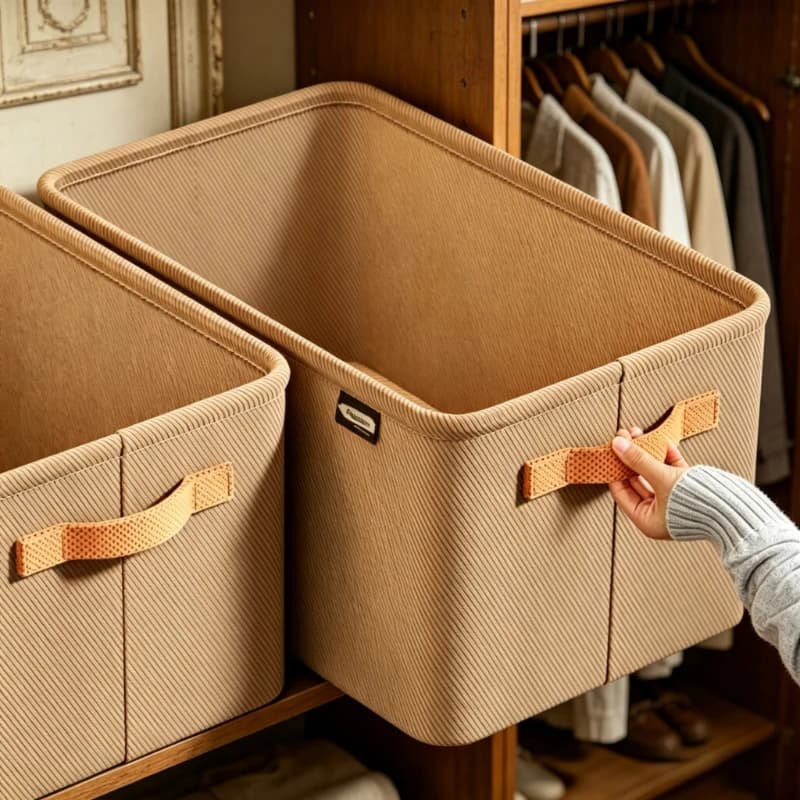 Set di 10 Organizzatori Pieghevoli per Cassetti, Scatole Portaoggetti Multifunzionali per Vestiti, Pantaloni e Giocattoli, per Armadio e Casa