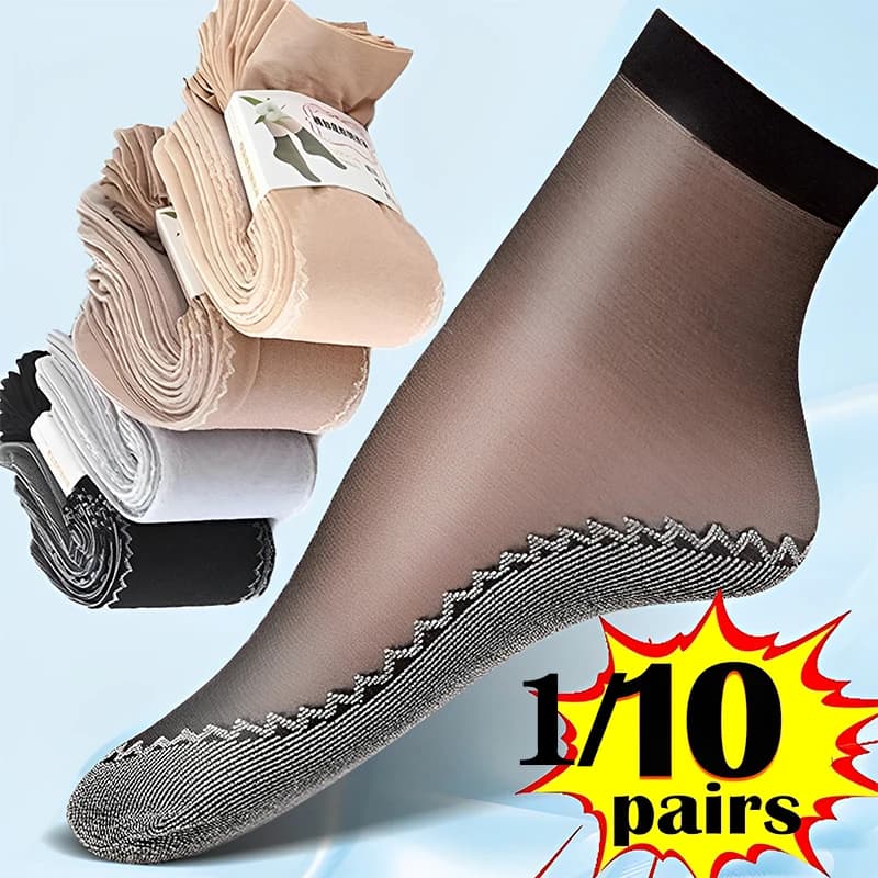 10 paia di calzini da donna, calzini morbidi, calzini estivi ultrasottili e traspiranti, calzini casual leggeri, calzini trasparenti da donna.