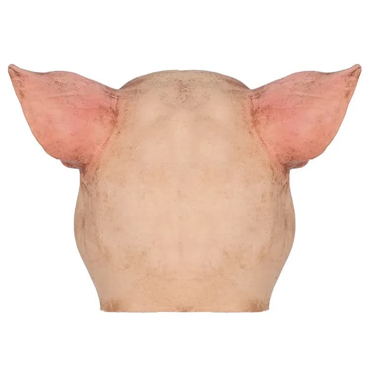 2026 Pig Mask Halloween Film and Television with The Same Pig Head Man Rotten Face Haunted House Secret Room Horror Hood