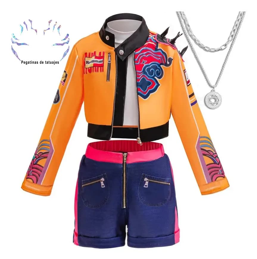 Set di gioielli e adesivi tatuaggio stile coreano Hot Selling per cosplay di Halloween, K-pop, costume da ragazza sexy, costume anime natalizio
