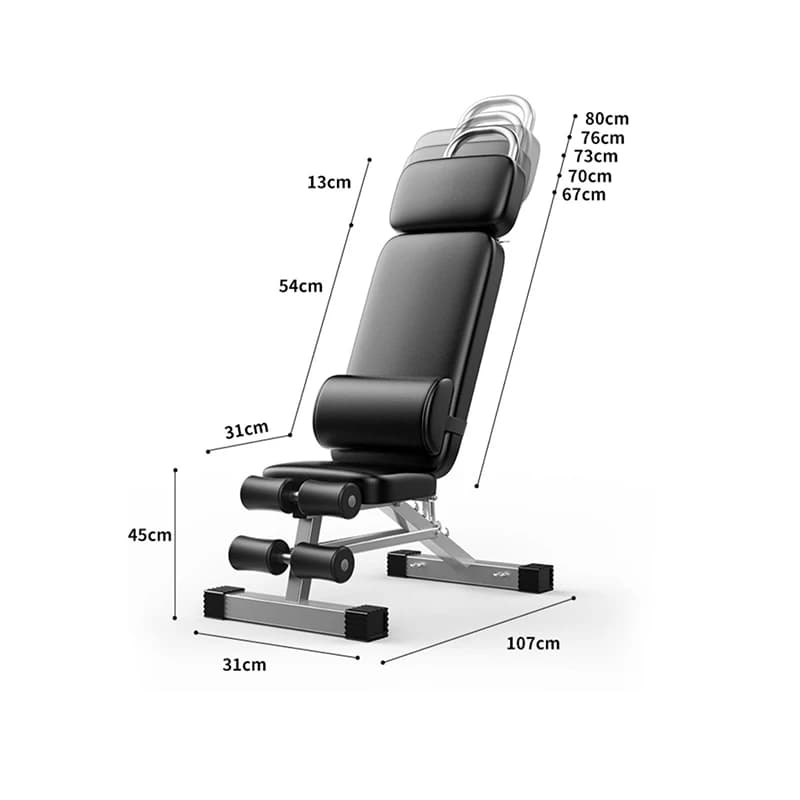 Attrezzatura per il fitness domestico Panca con manubri Panca pieghevole per allenamento Panca per sit up Bodybuild Panca multifunzionale