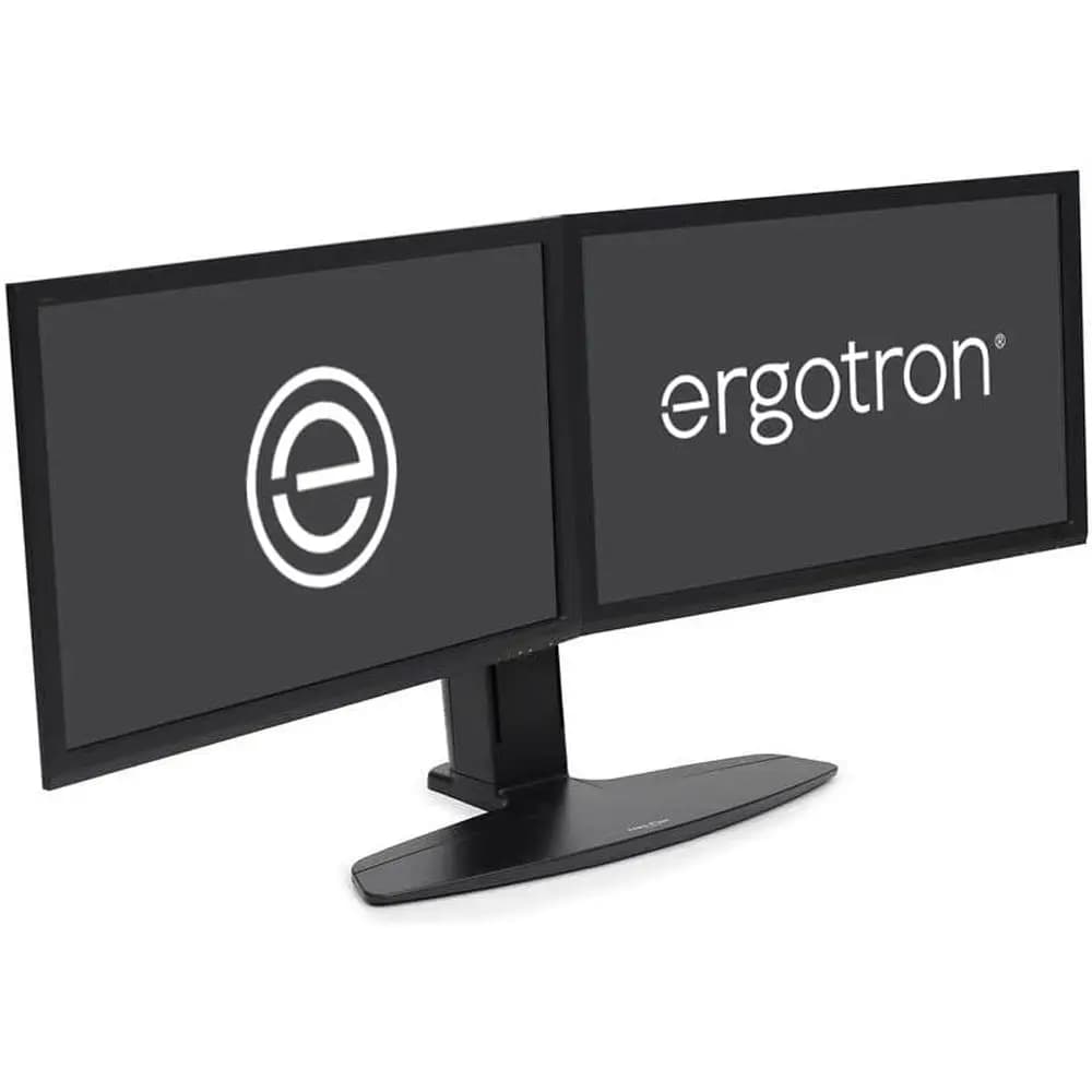Supporto da scrivania per doppio monitor, compatibile VESA per 24 schermi - Nero