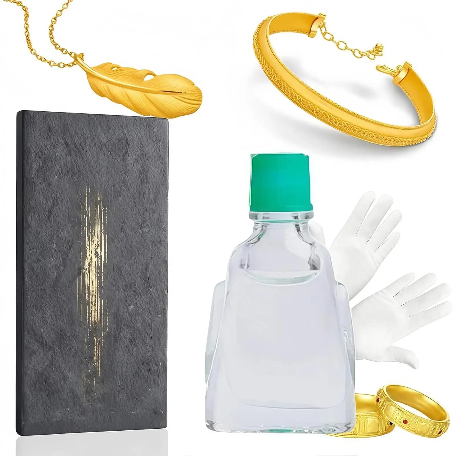 Gold Testing Kit Scratch Stone Detect Precious Metals 10K 14K 18K 22K 24K Practical Jewelry Test Stone Gold Detecting Stone