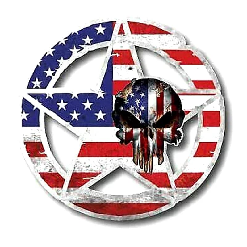 Car Stickers ARMY STAR SKULL USMC USA BANDIERA AMERICANA STICKER AUTO CAMION VENTO PATRIOTICO Wall decals