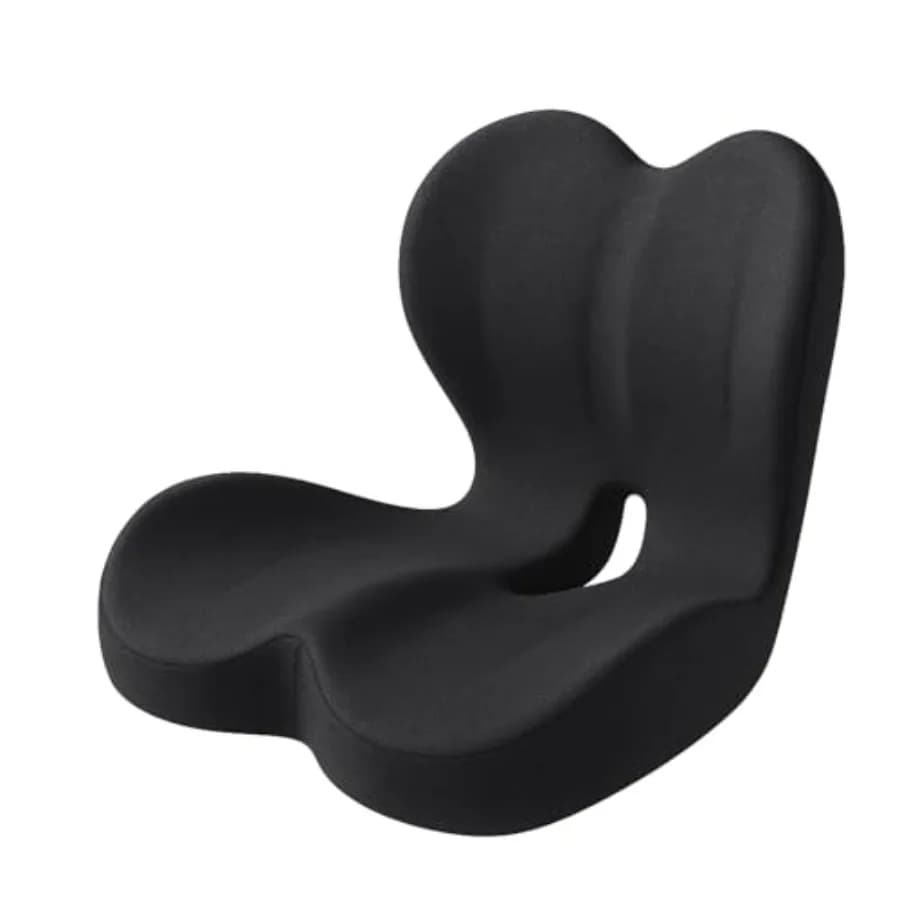 Cuscino in Memory Foam per Sedile di Camion e Auto - Cuscino Ergonomico per Sedile Conducente con Supporto Lombare, Regolabile S