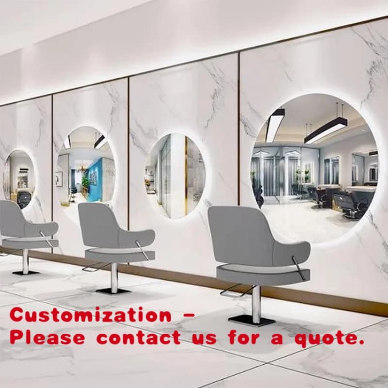 Specchio LED retroilluminato in vetro rotondo moderno personalizzato per casa, hotel, bagno e parrucchiere